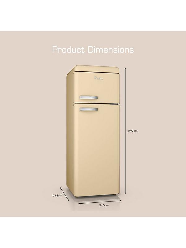 Swan SR11010CNE Retro Cream Top Mounted Fridge Freezer 208L - Image 6